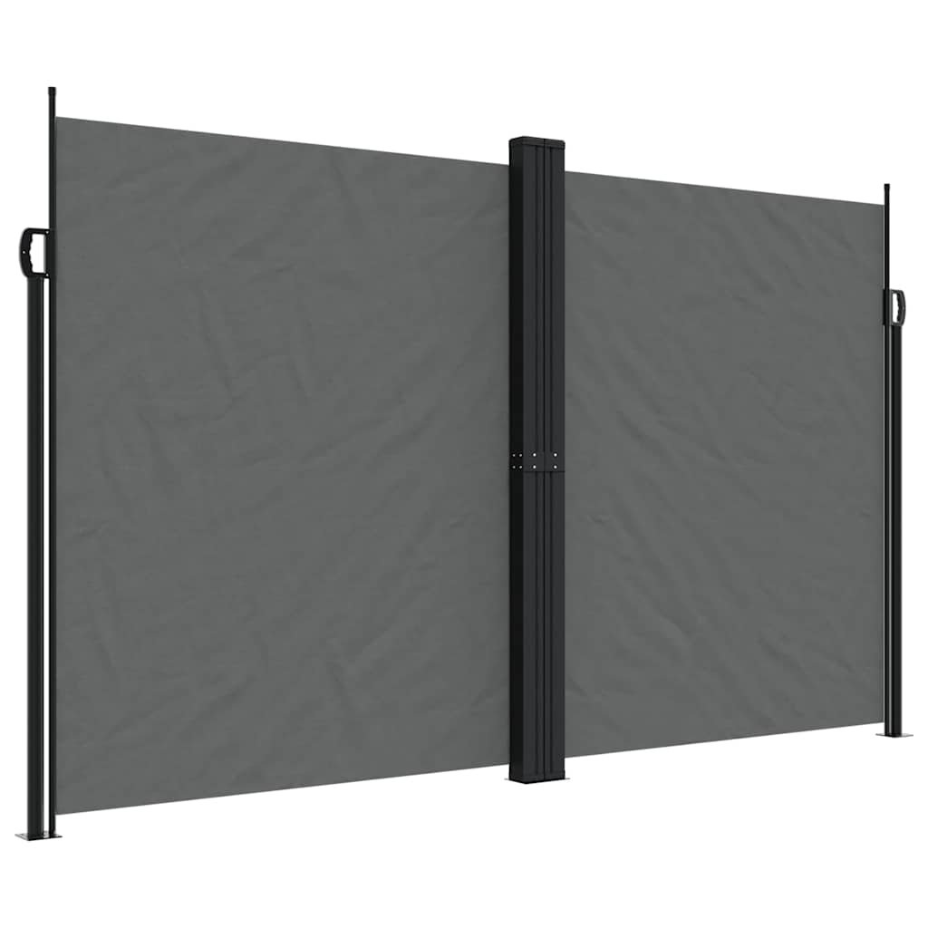 vidaXL Zaťahovacia bočná markíza, antracitová 200x1000 cm