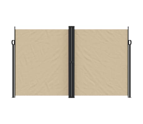 vidaXL Retractable Side Awning Beige 200x1000 cm