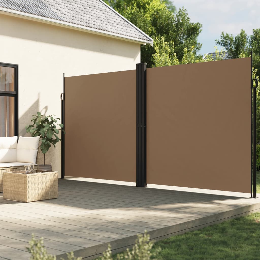 vidaXL Copertină laterală retractabilă, taupe, 220x1000 cm