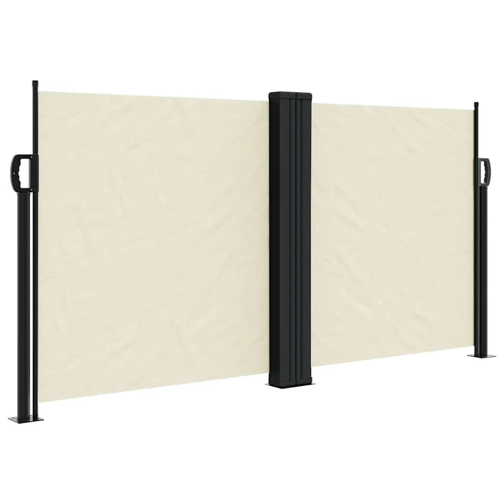 E-shop vidaXL Zaťahovacia bočná markíza krémová 120x1200 cm