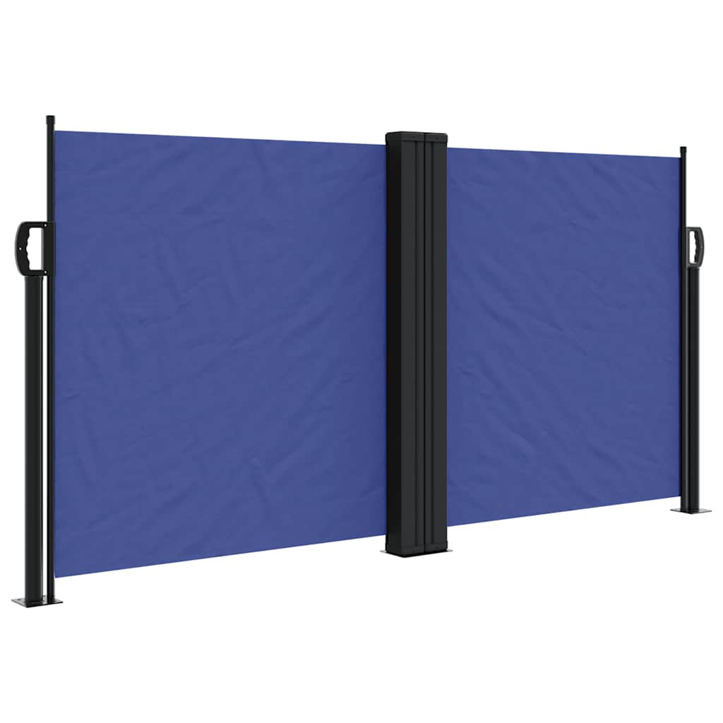 E-shop vidaXL Zaťahovacia bočná markíza modrá 120x1200 cm