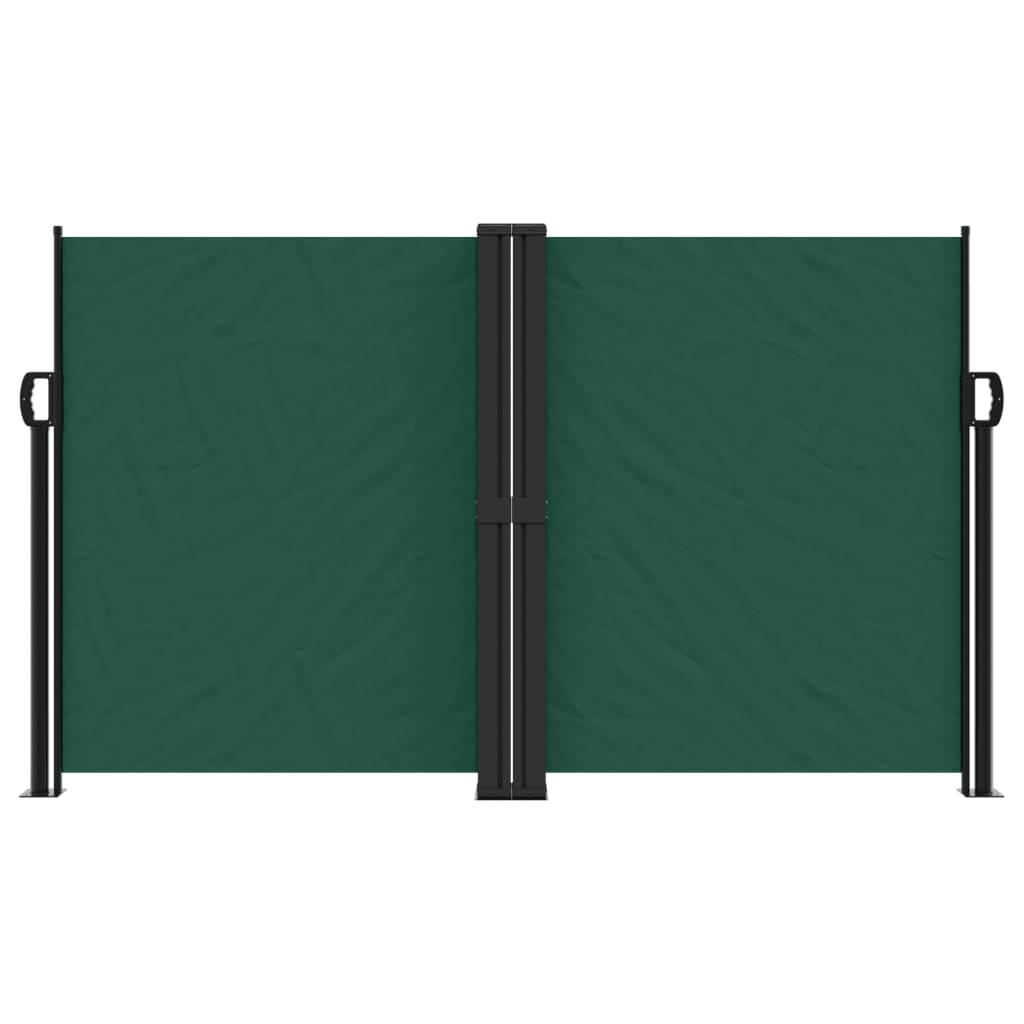 vidaXL Copertină laterală retractabilă, verde închis, 140x1200 cm