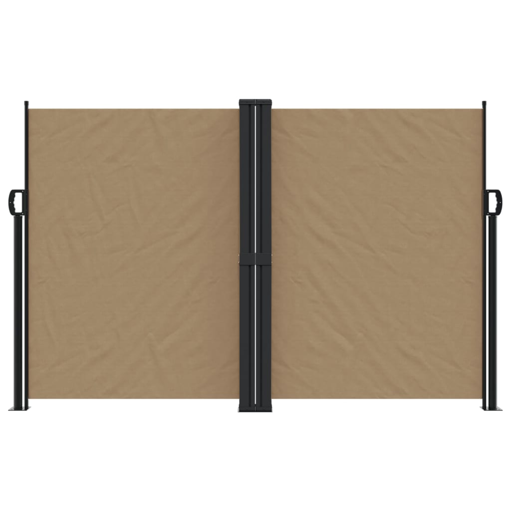 vidaXL Windscherm uittrekbaar 160x1200 cm taupe afbeelding