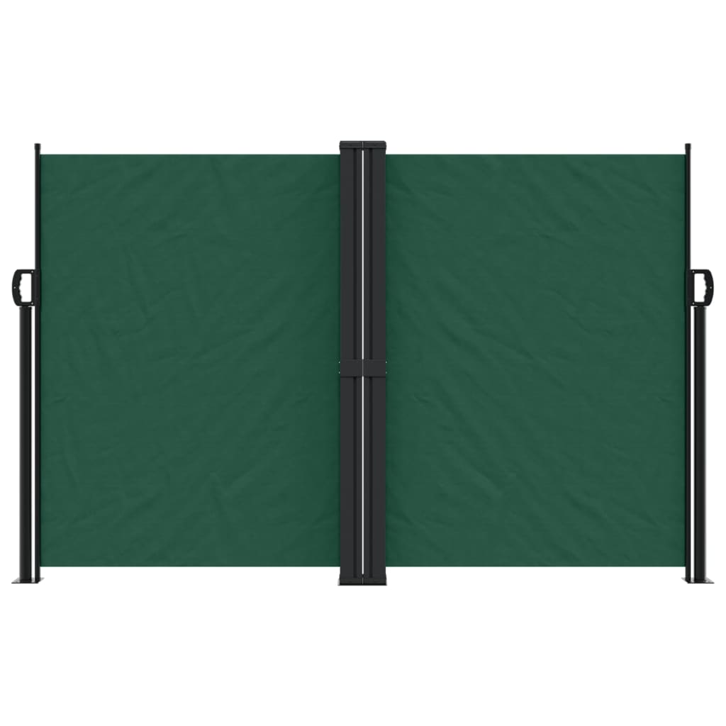 vidaXL Windscherm uittrekbaar 160x1200 cm donkergroen afbeelding