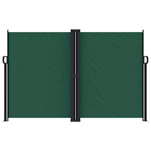 vidaXL Copertină laterală retractabilă, verde &icirc;nchis, 160x1200 cm