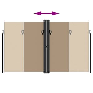 Zatahovací boční markýza taupe 200 x 1 200 cm - obrázek 5
