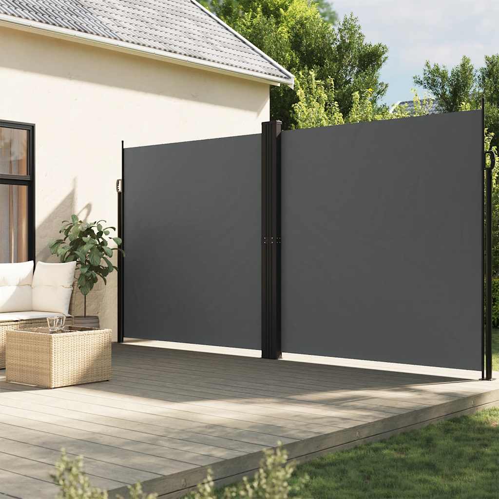 vidaXL Seitenmarkise Ausziehbar Anthrazit 220x1200 cm