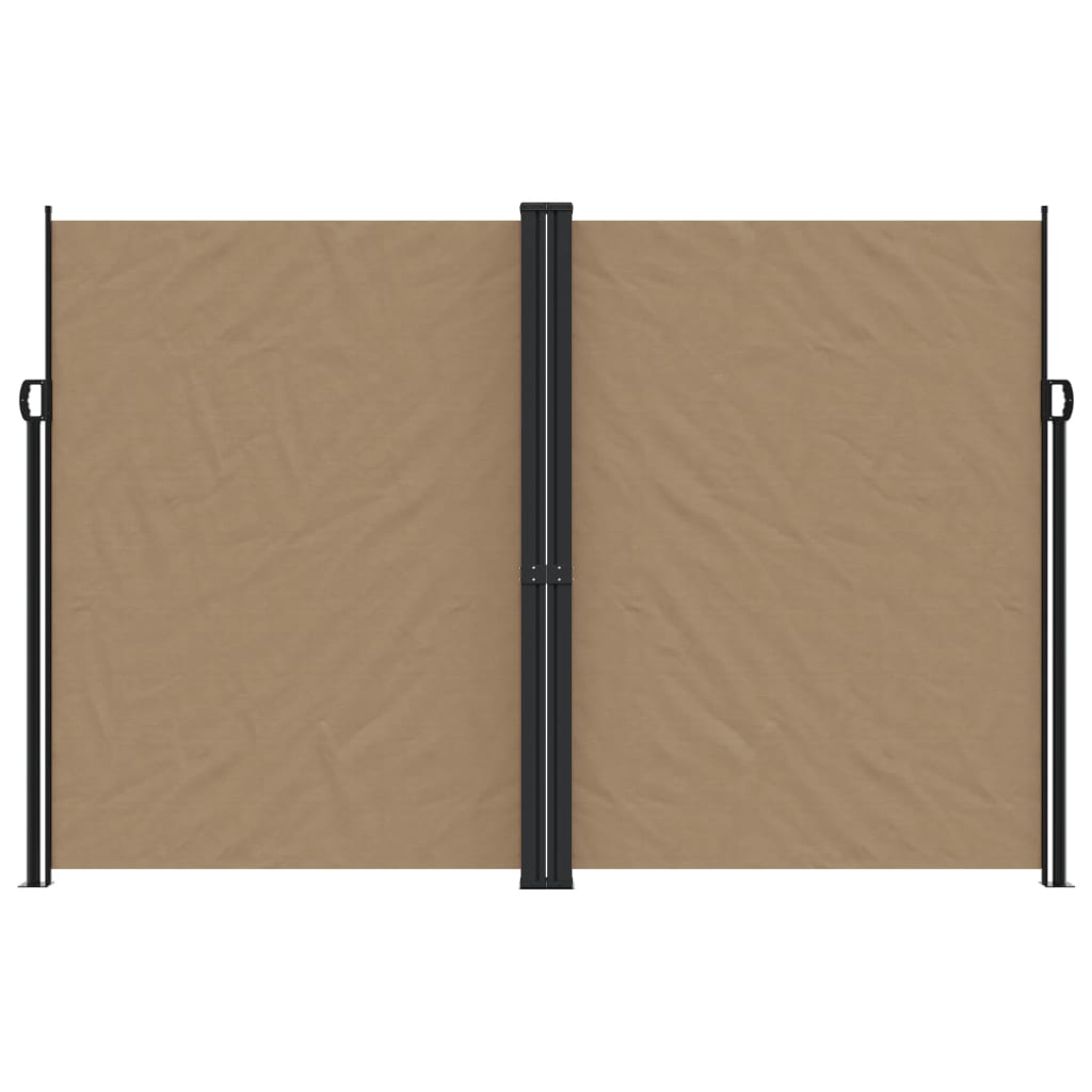 vidaXL Copertină laterală retractabilă, taupe, 220x1200 cm