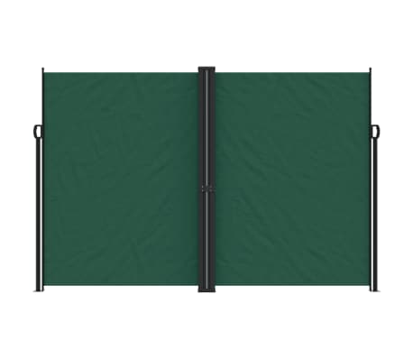 vidaXL lahtitõmmatav külgsein, tumeroheline, 220 x 1200 cm