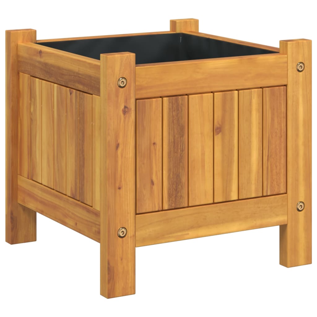 vidaXL Zahradní truhlík s vložkou 31x31x30 cm masivní akáciové dřevo