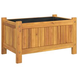 Zahradní truhlík s vložkou 54x31x30 cm masivní akáciové dřevo - obrázek 2