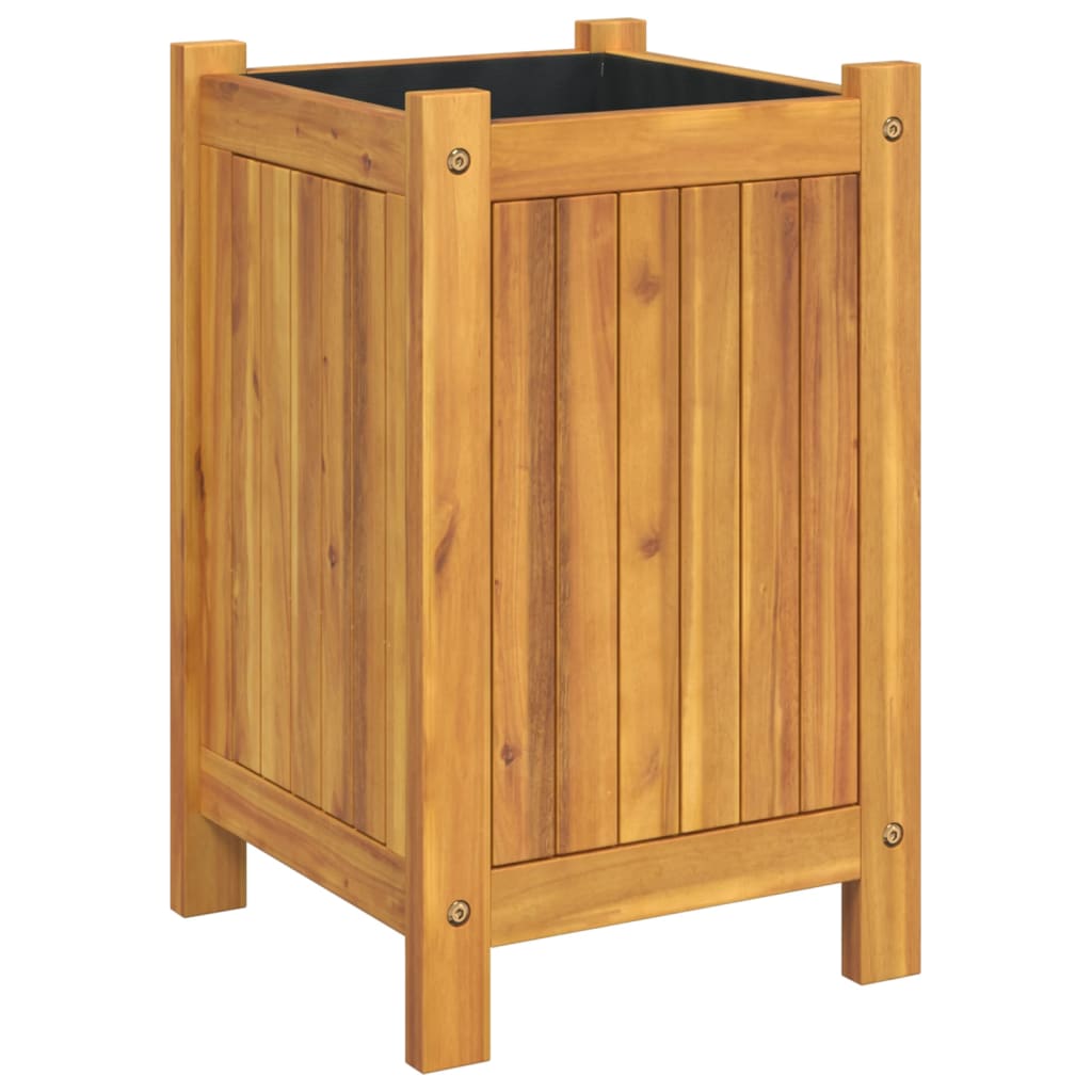 vidaXL Zahradní truhlík s vložkou 31x31x50 cm masivní akáciové dřevo