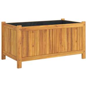 Zahradní truhlík s vložkou 80x42x40 cm masivní akáciové dřevo - obrázek 2