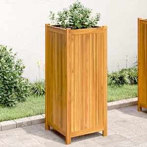 Vrtno cvetlično korito s podlogo 42x42x100 cm akacijev les