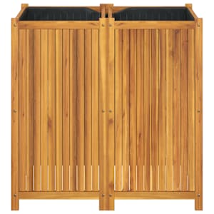Zahradní truhlík s vložkou 100x50x100 cm masivní akáciové dřevo - obrázek 4