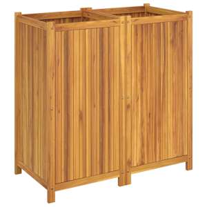 Zahradní truhlík s vložkou 100x50x100 cm masivní akáciové dřevo - obrázek 5