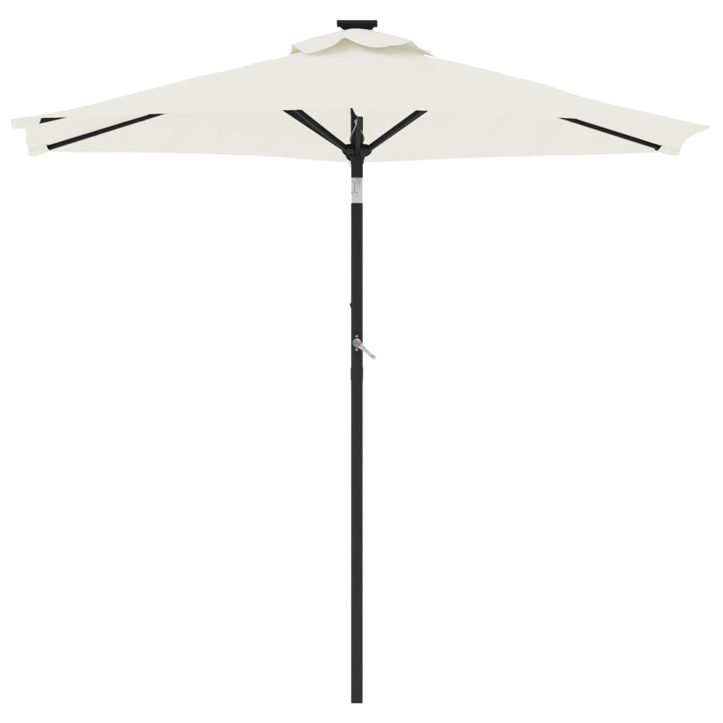 Parasol ogrodowy na stalowym słupku, biały, 225x225x212 cm