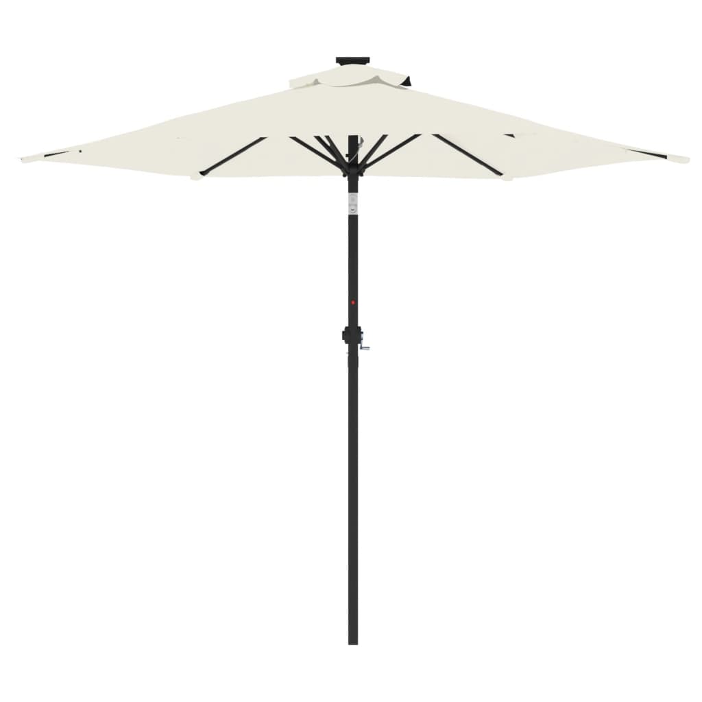 Parasol ogrodowy na stalowym słupku, biały, 225x225x212 cm