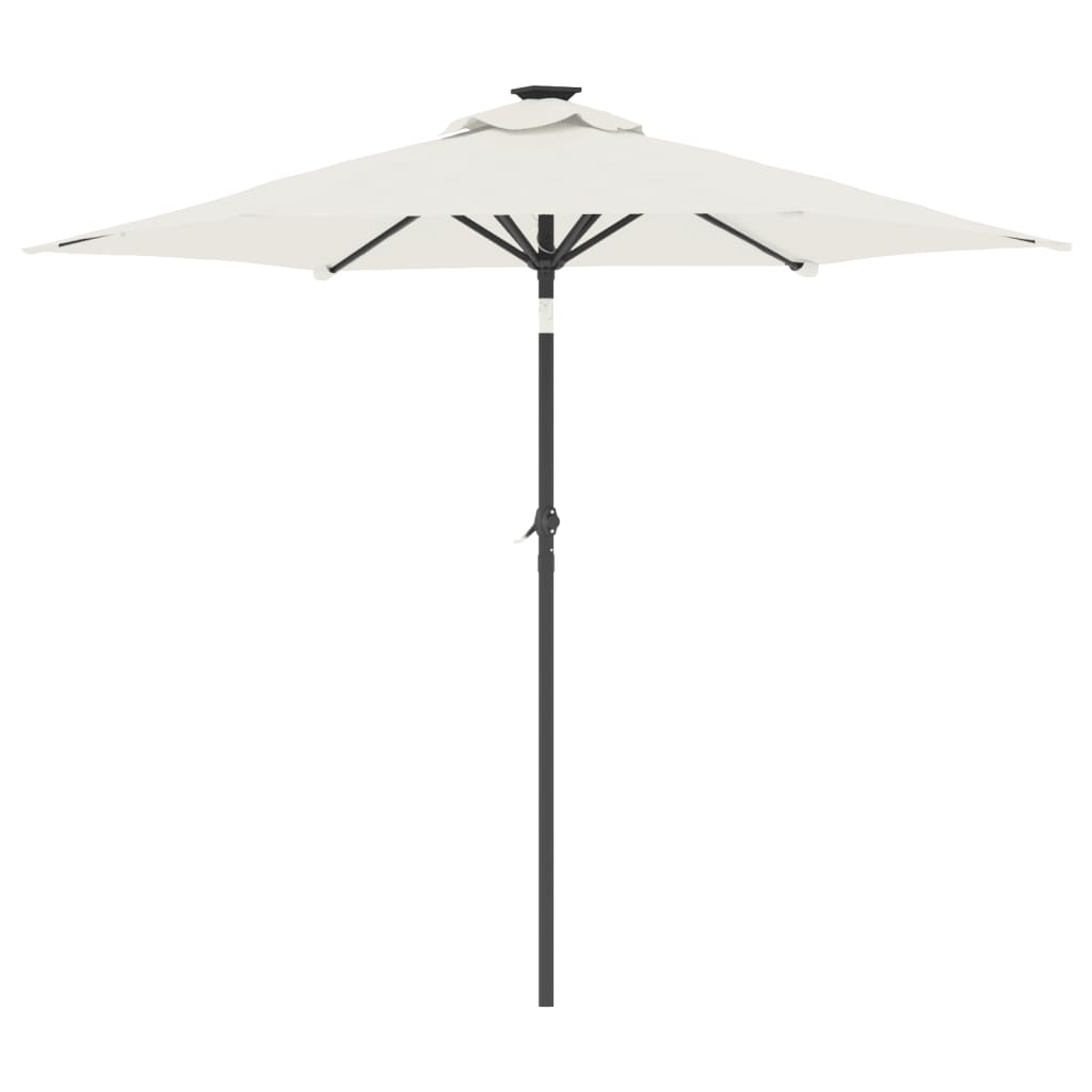 Parasol ogrodowy na stalowym słupku, biały, 225x225x212 cm