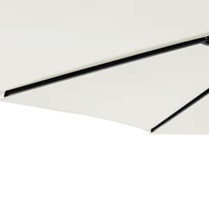 Zahradní slunečník s ocelovou tyčí bílý 225 x 225 x 212 cm - obrázek 8