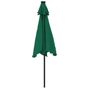 Zahradní slunečník s ocelovou tyčí zelený 225 x 225 x 212 cm - obrázek 6