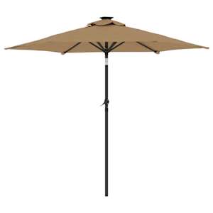 Zahradní slunečník s ocelovou tyčí taupe 225 x 225 x 212 cm - obrázek 5