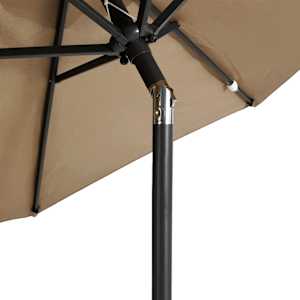 Zahradní slunečník s ocelovou tyčí taupe 225 x 225 x 212 cm - obrázek 7