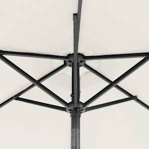 Zahradní slunečník s LED a ocelovou tyčí bílý 225x225x212 cm - obrázek 12