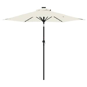 Zahradní slunečník s LED a ocelovou tyčí bílý 225x225x212 cm - obrázek 5