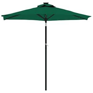 Zahradní slunečník s LED a ocelovou tyčí zelený 225x225x212 cm - obrázek 4