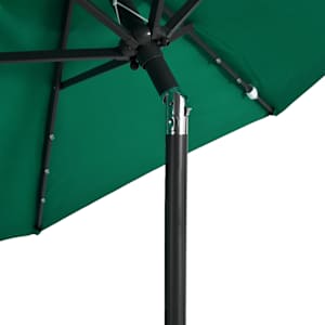 Zahradní slunečník s LED a ocelovou tyčí zelený 225x225x212 cm - obrázek 9