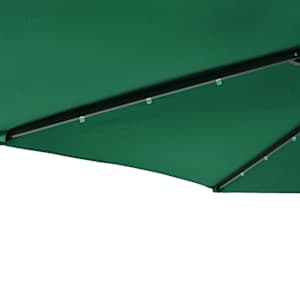 Zahradní slunečník s LED a ocelovou tyčí zelený 225x225x212 cm - obrázek 10