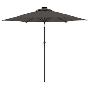 Zahradní slunečník s LED a ocelovou tyčí antracit 225x225x212cm - obrázek 6