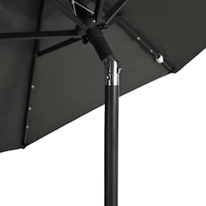 Zahradní slunečník s LED a ocelovou tyčí antracit 225x225x212cm - obrázek 9