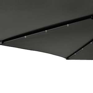 Zahradní slunečník s LED a ocelovou tyčí antracit 225x225x212cm - obrázek 10