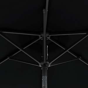 Zahradní slunečník s LED a ocelovou tyčí černý 225x225x212 cm - obrázek 12
