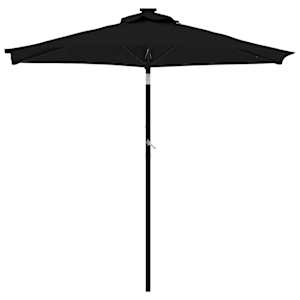 Zahradní slunečník s LED a ocelovou tyčí černý 225x225x212 cm - obrázek 4