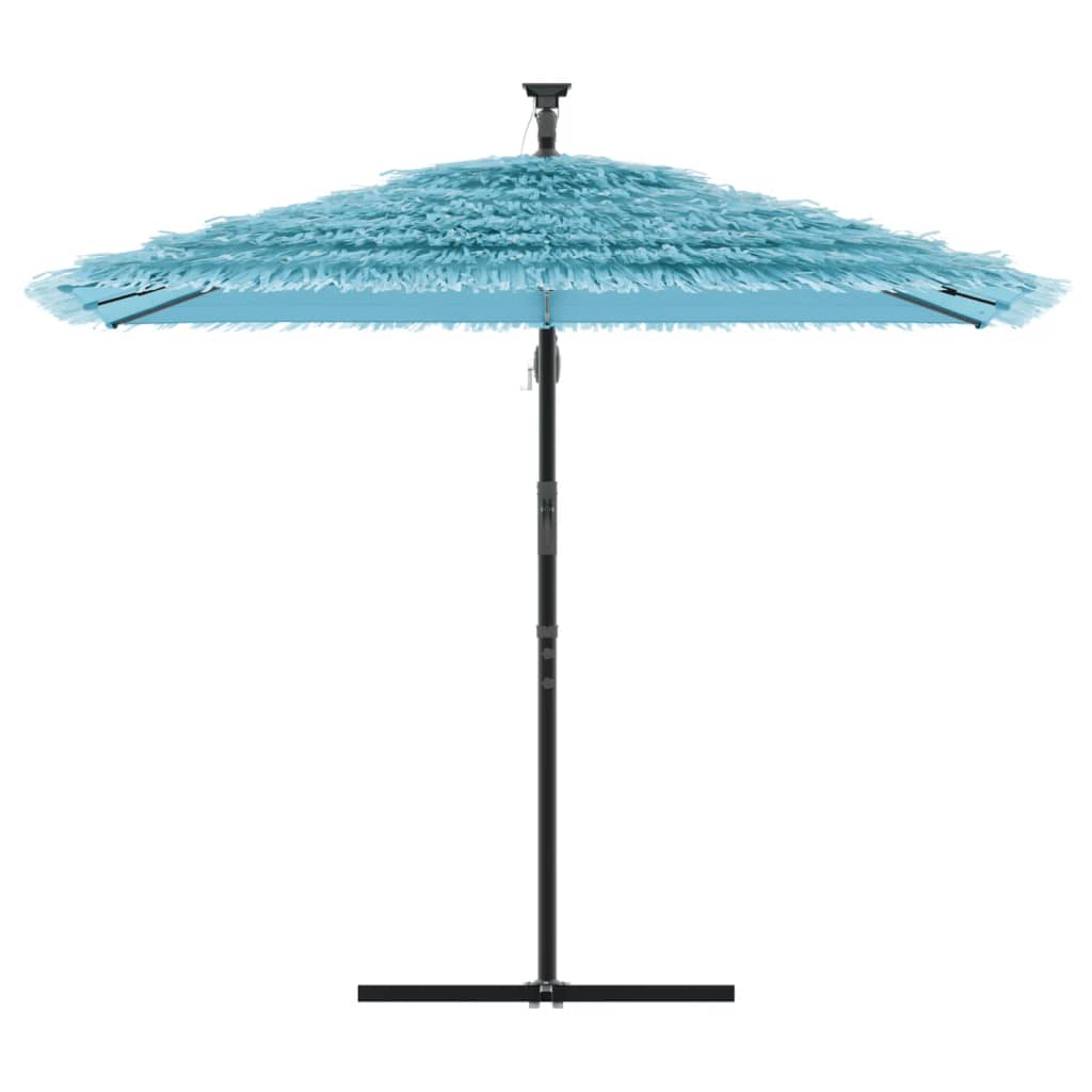 Parasol ogrodowy na stalowym słupku, niebieski, 246x246x230 cm