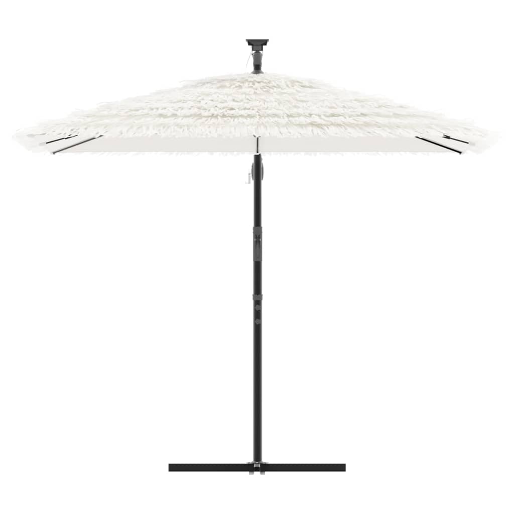 Parasol ogrodowy na stalowym słupku, biały, 246x246x230 cm