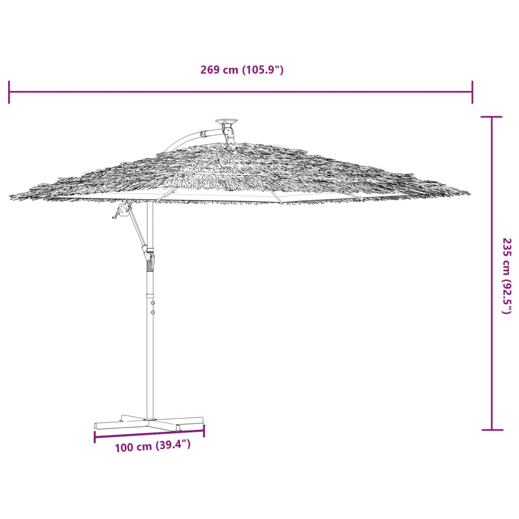 Garden Parasol with Steel Pole Umbrella Sunshade Outdoor Patio Beach vidaXL - Picture 26 of 47