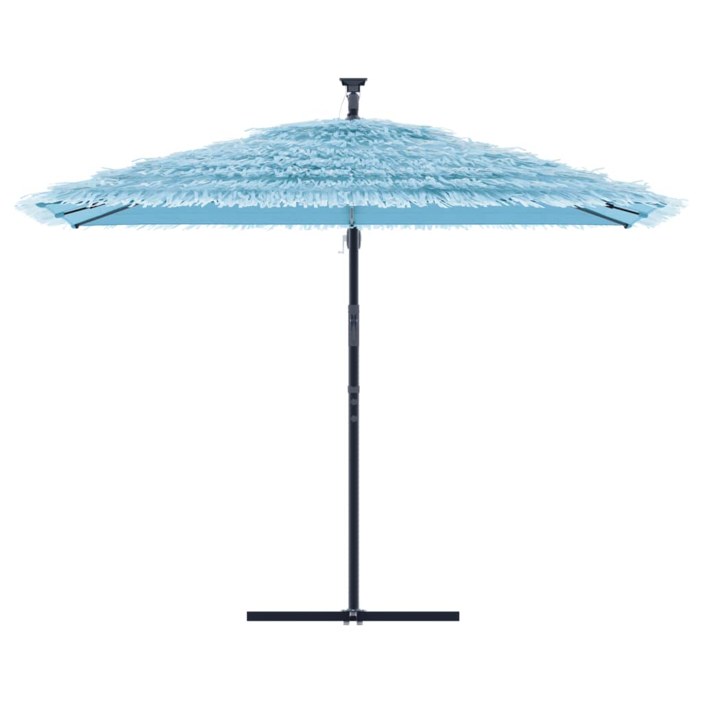 Parasol ogrodowy na stalowym słupku, niebieski, 290x290x238 cm