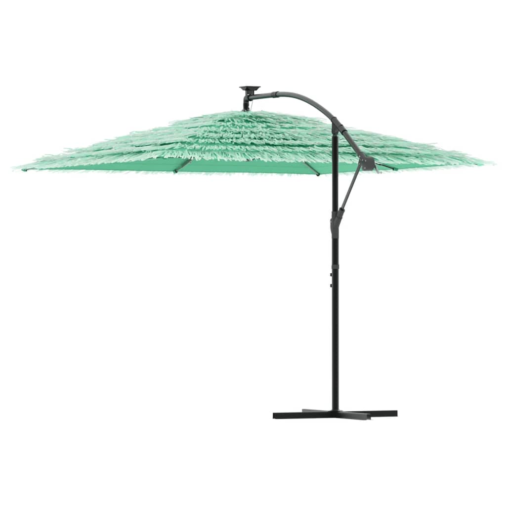 Parasol ogrodowy na stalowym słupku, zielony, 290x290x238 cm