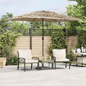 Vrtni senčnik z jeklenim drogom rjav 300x200x250 cm