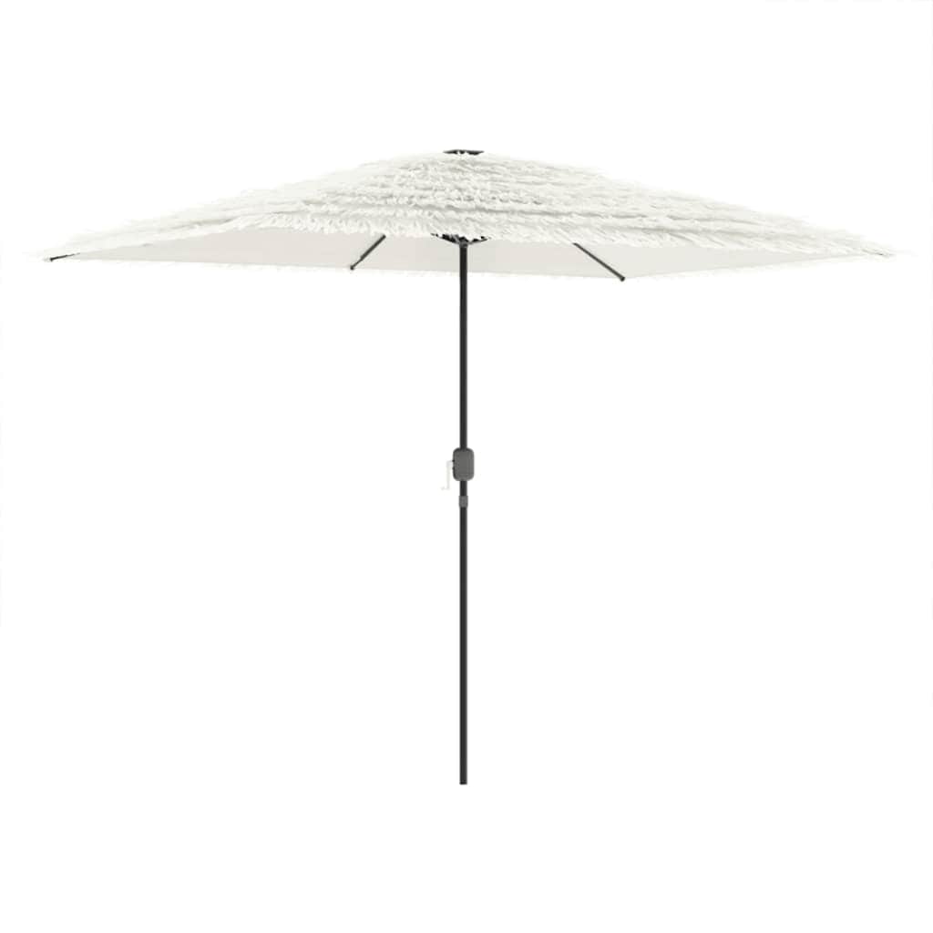 vidaXL Zahradní slunečník s ocelovou tyčí bílý 300 x 200 x 250 cm