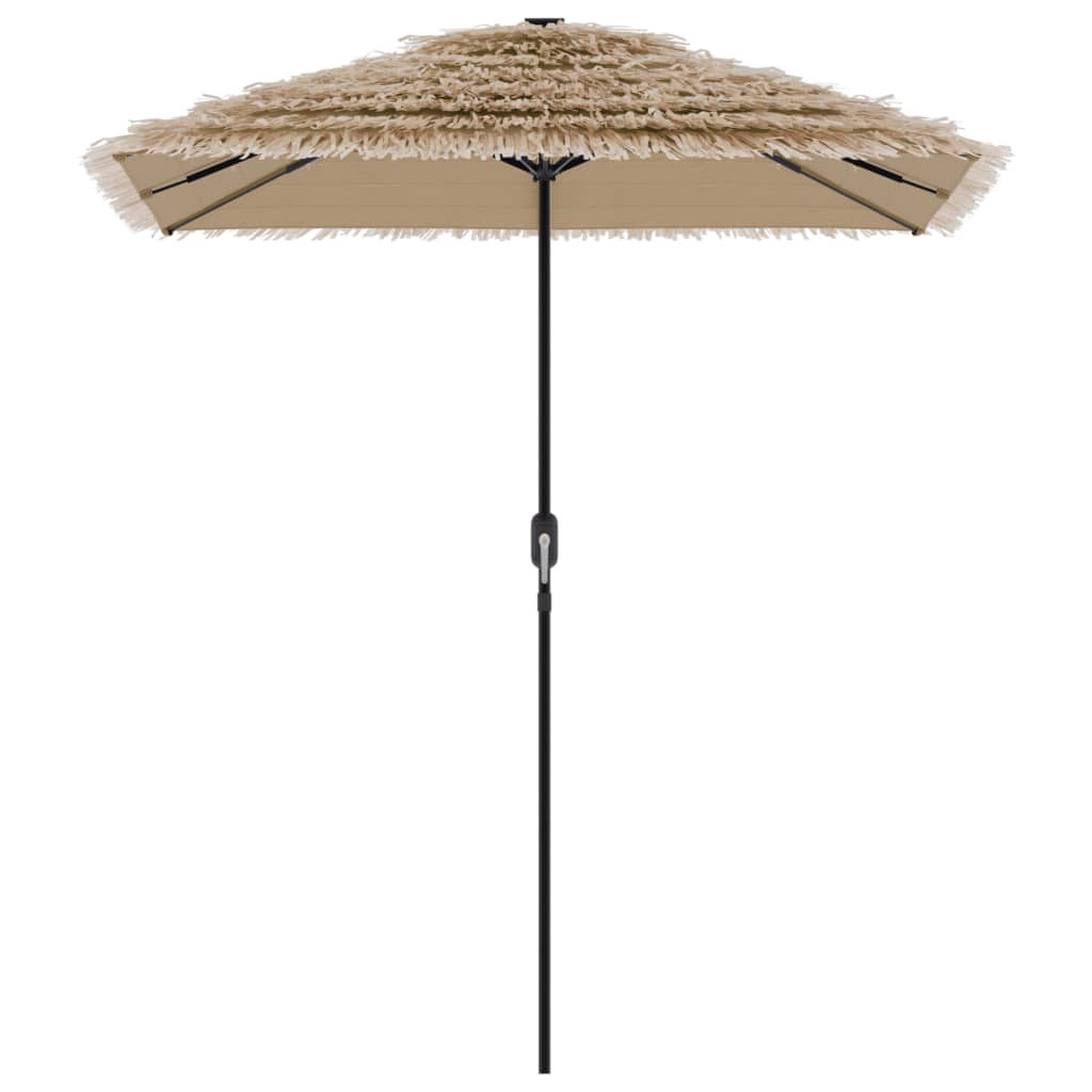 Parasol ogrodowy z LED, stalowy słupek, brązowy, 300x200x250 cm