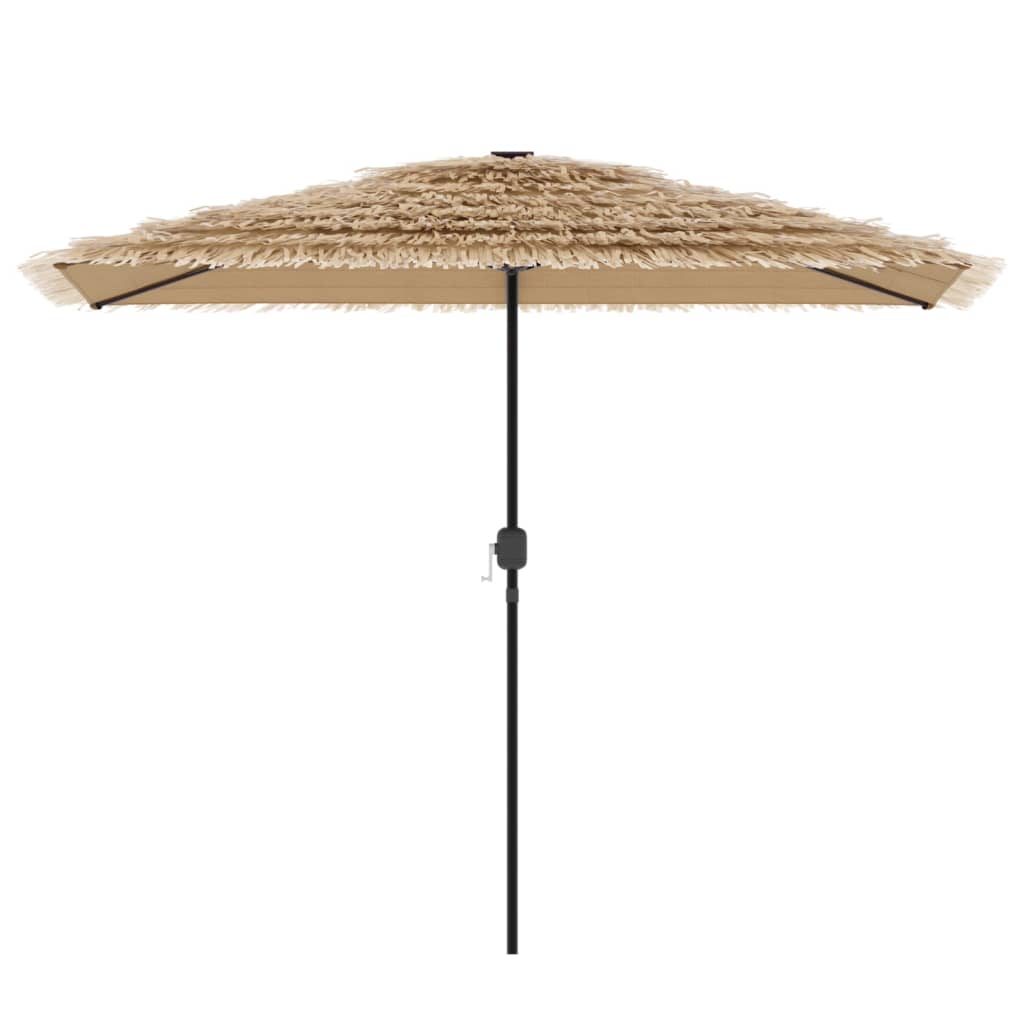 Parasol ogrodowy z LED, stalowy słupek, brązowy, 300x200x250 cm