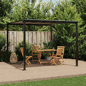 Vrtni gazebo Antracit 3x3 m Aluminij