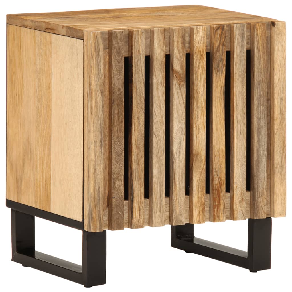 vidaXL Nachttisch 40x34x46 cm Raues Mangoholz