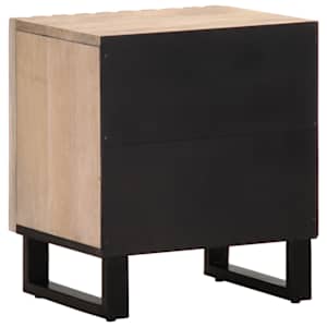 Noční stolek 40 x 34 x 46 cm masivní bělené mangovníkové dřevo - obrázek 5