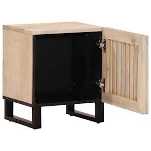 Noční stolky 2 ks 40x34x46 cm masivní bělené mangovníkové dřevo - obrázek 3